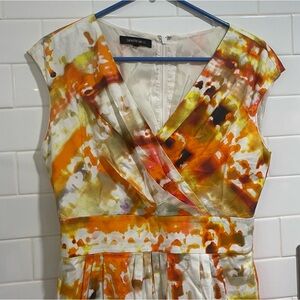 Lafayette 148 Abstract Art Dress - Size 6 - EUC